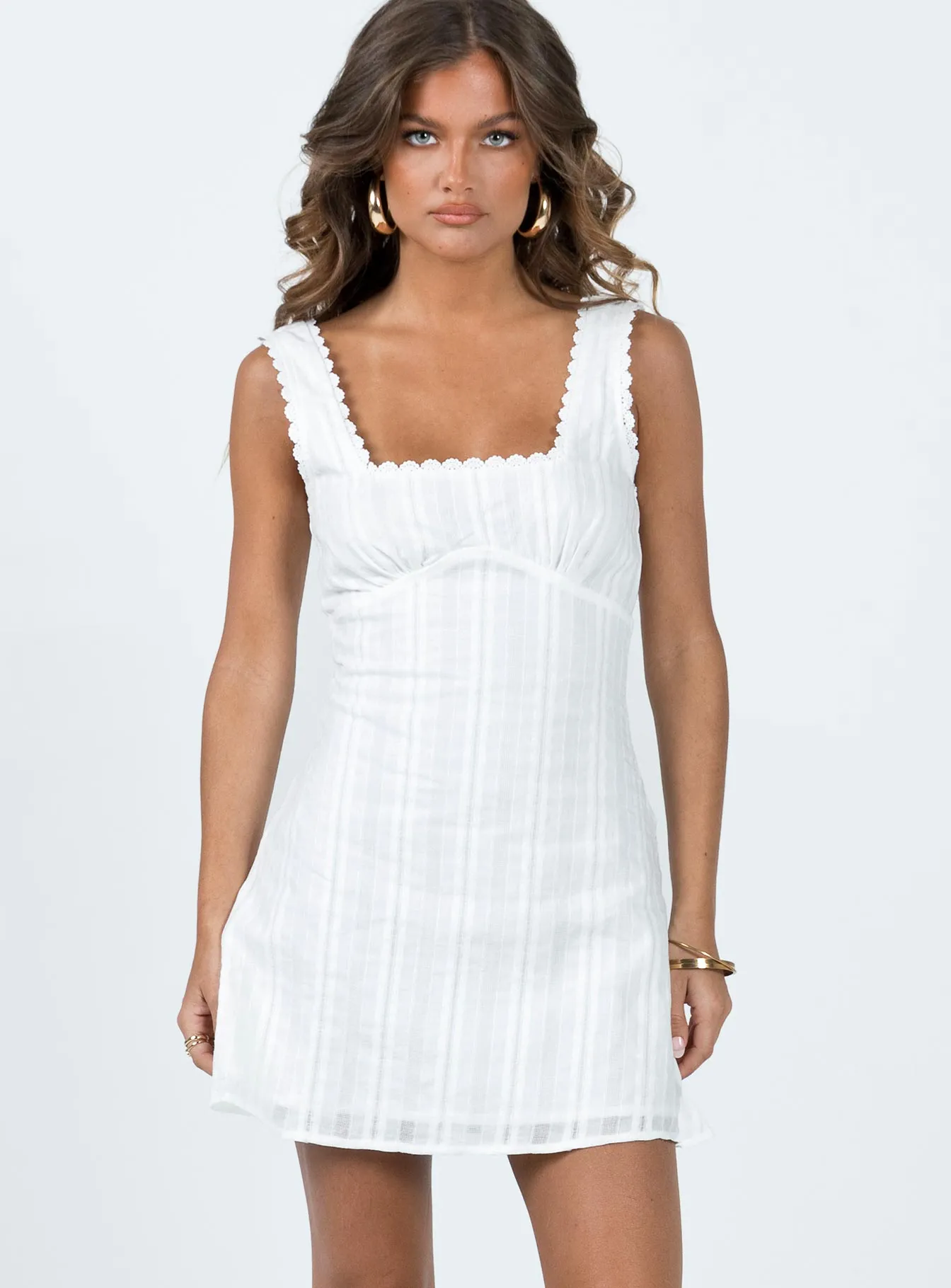Noble Glow Dasha Mini Dress White