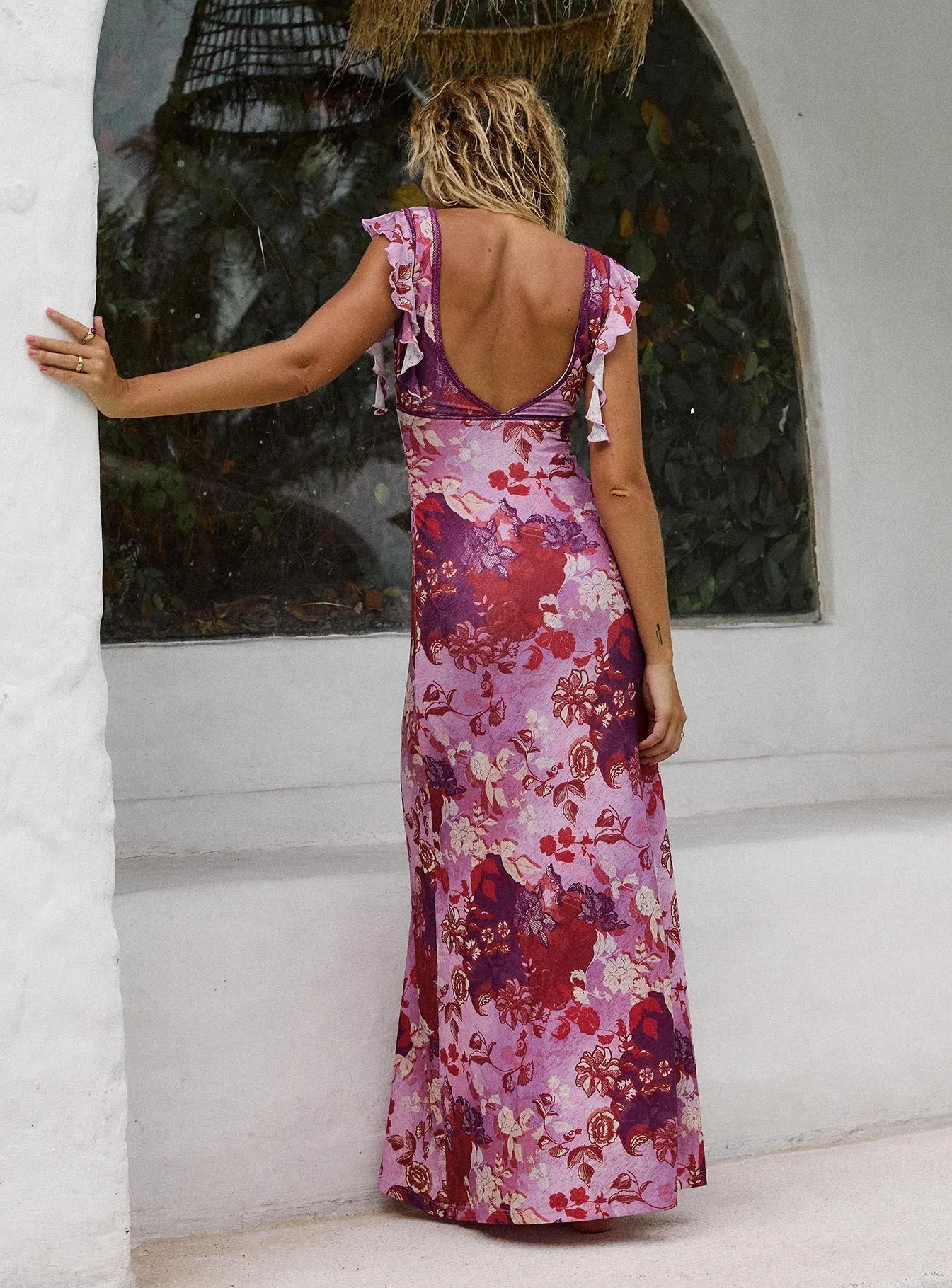 Soleila Maxi Dress Purple Multi Event Mood