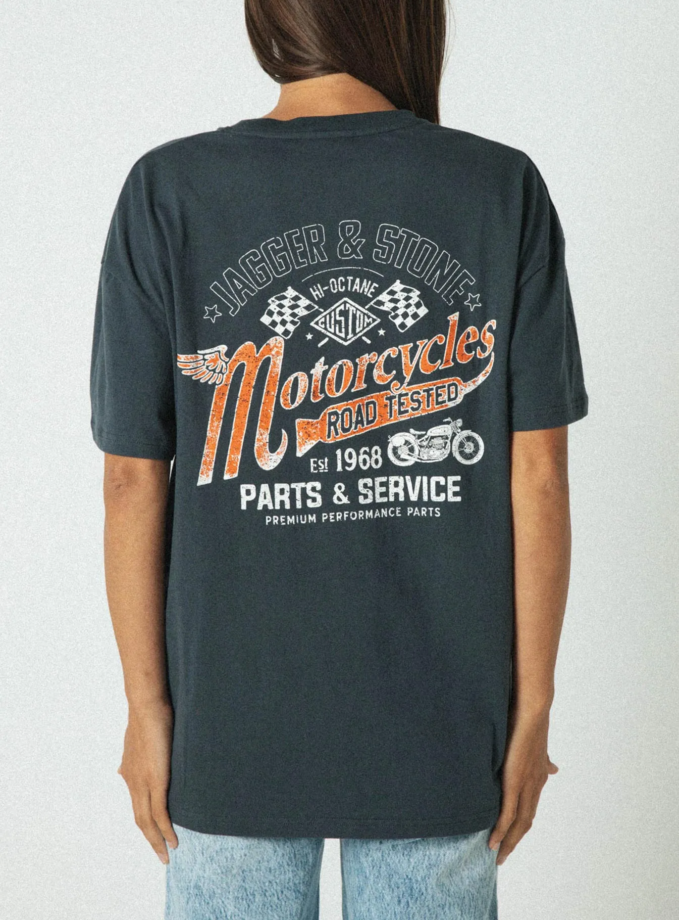Long Lasting Color All Day Flex Jagger & Stone Hi Octane Oversized Tee Charcoal