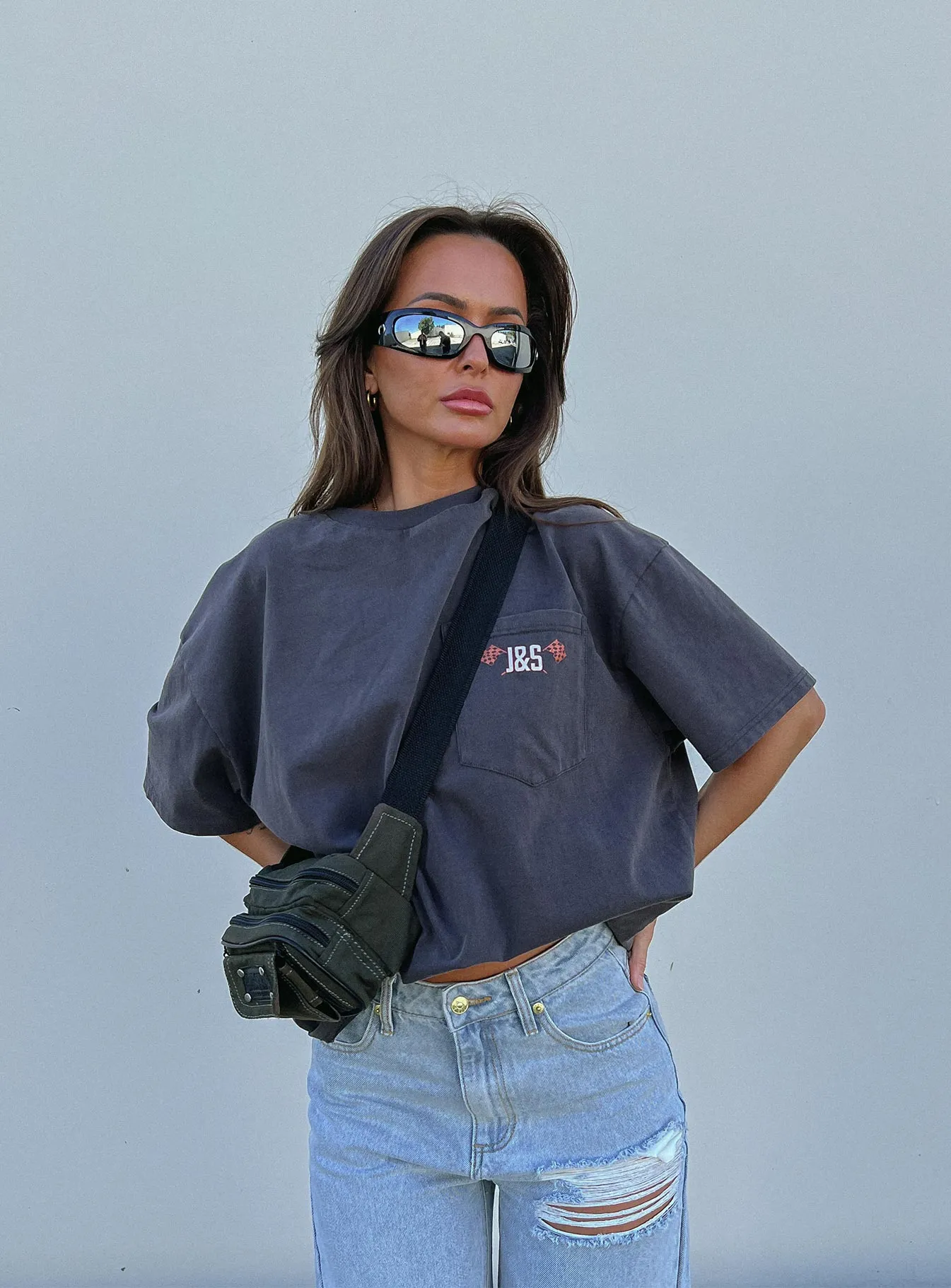 Cozy Comfort Design Jagger & Stone Hi Octane Oversized Tee Charcoal