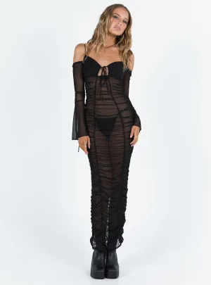 JGR & STN Bellatrix Maxi Dress Black Soft Comfort