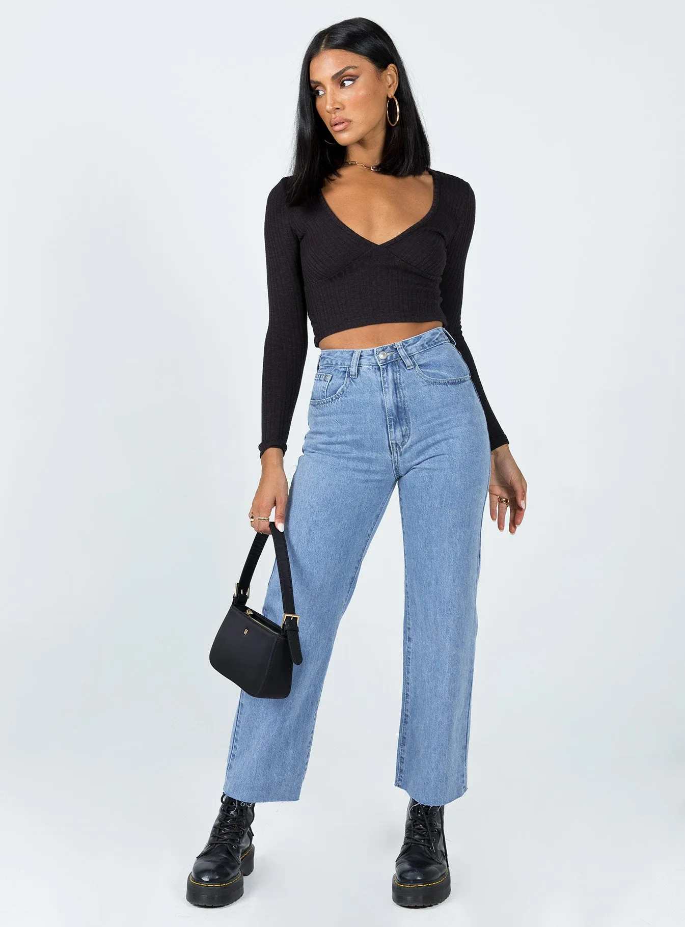 Damika Wide Leg Denim Jeans ShrinkResistant