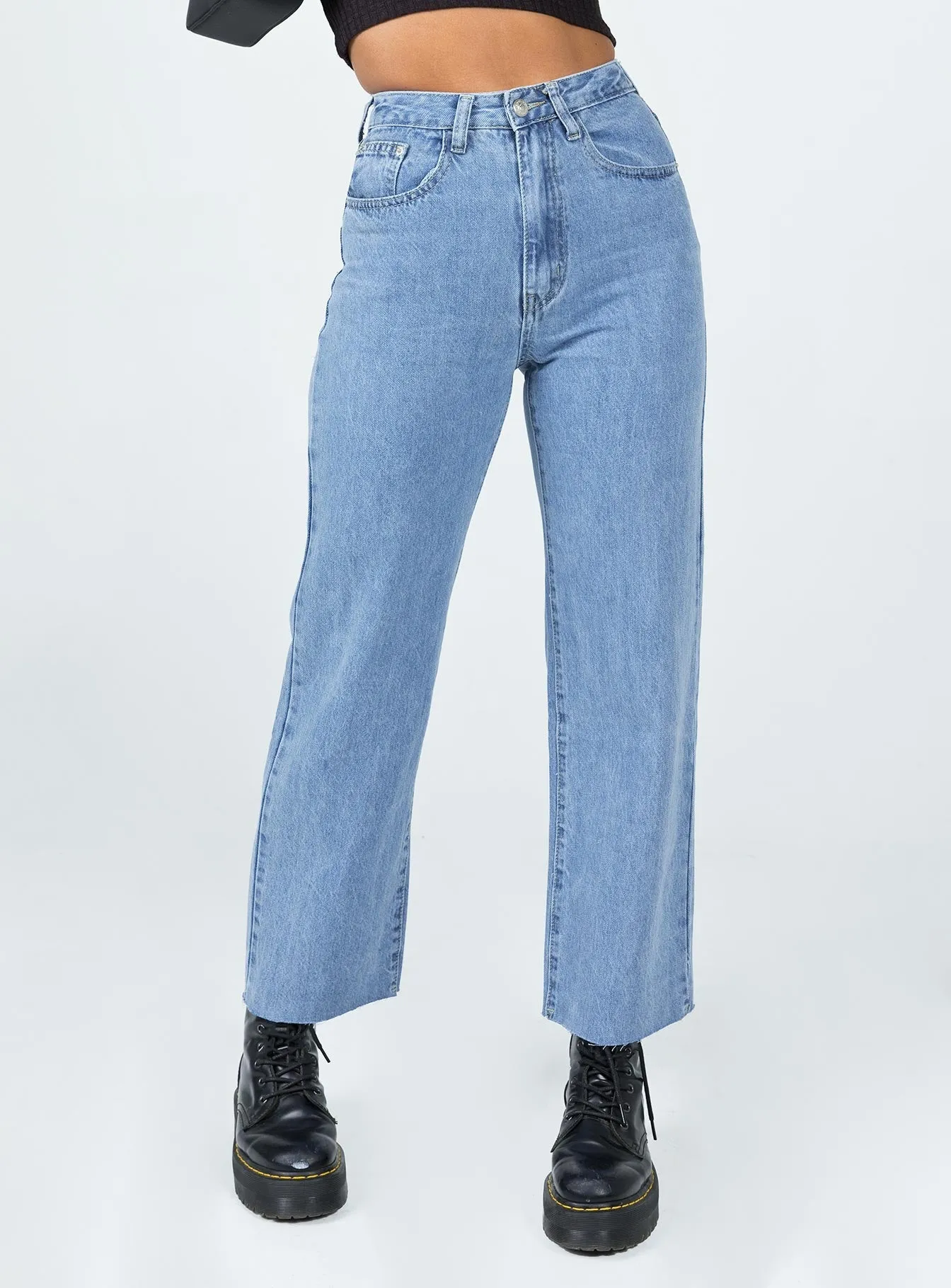 QuickRelease Closure BreathableLining Damika Wide Leg Denim Jeans