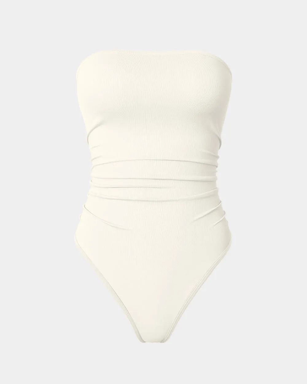 vacation bodysuit Strapless Ruched Stretch Bodysuits