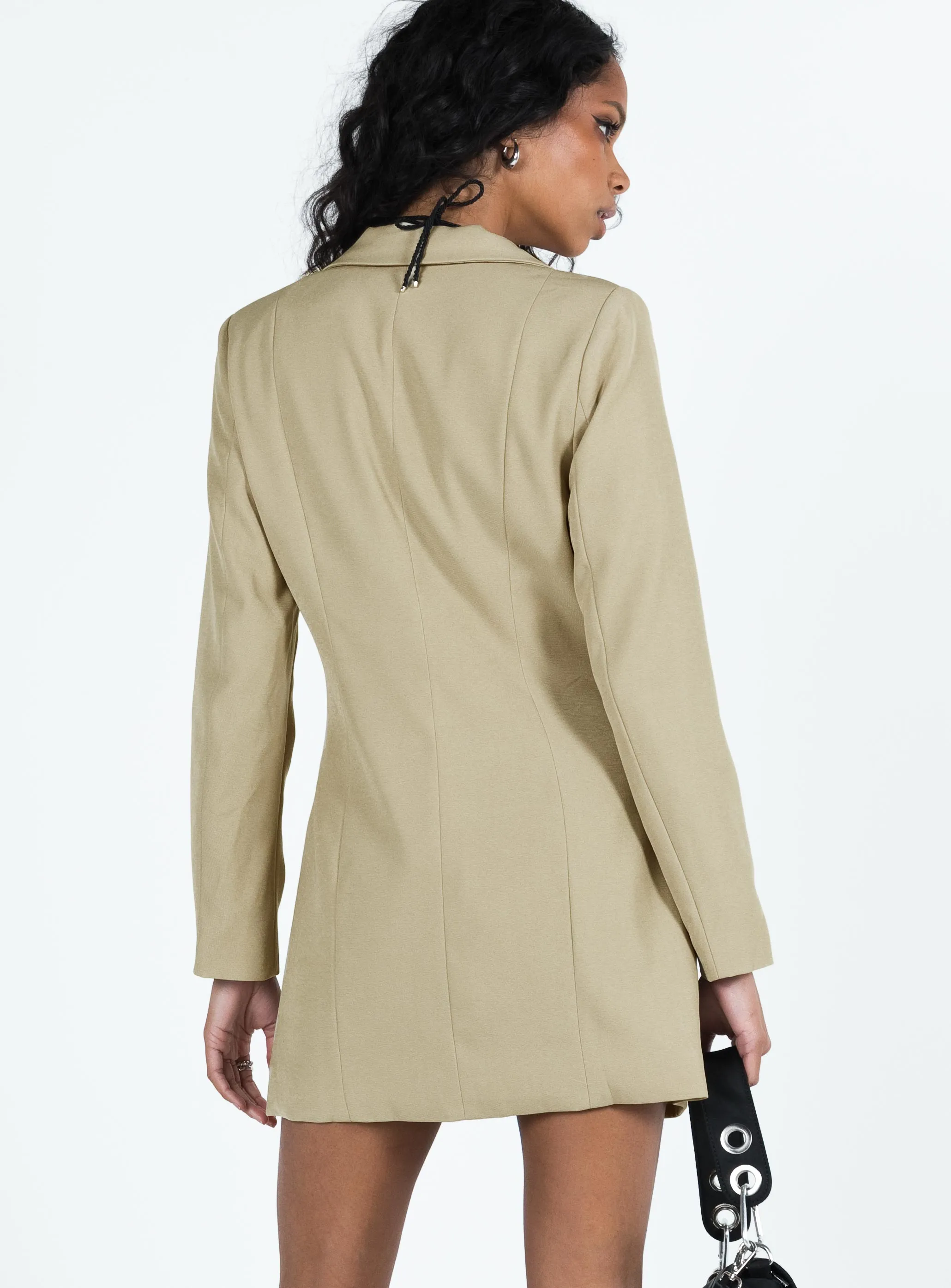 monochrome Stretch-Recovery Palma Blazer Dress Green