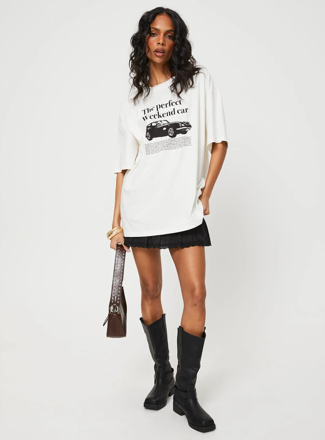 Stylish Wear Fashionable Wear Weekender Graphic Tee White