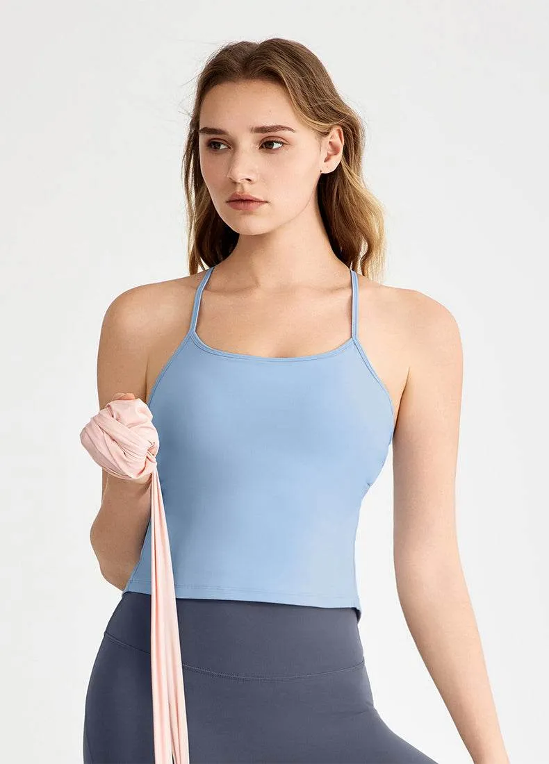 Tulle Soul Myth Soul Swallowtail Back Slit Sports Tank Top