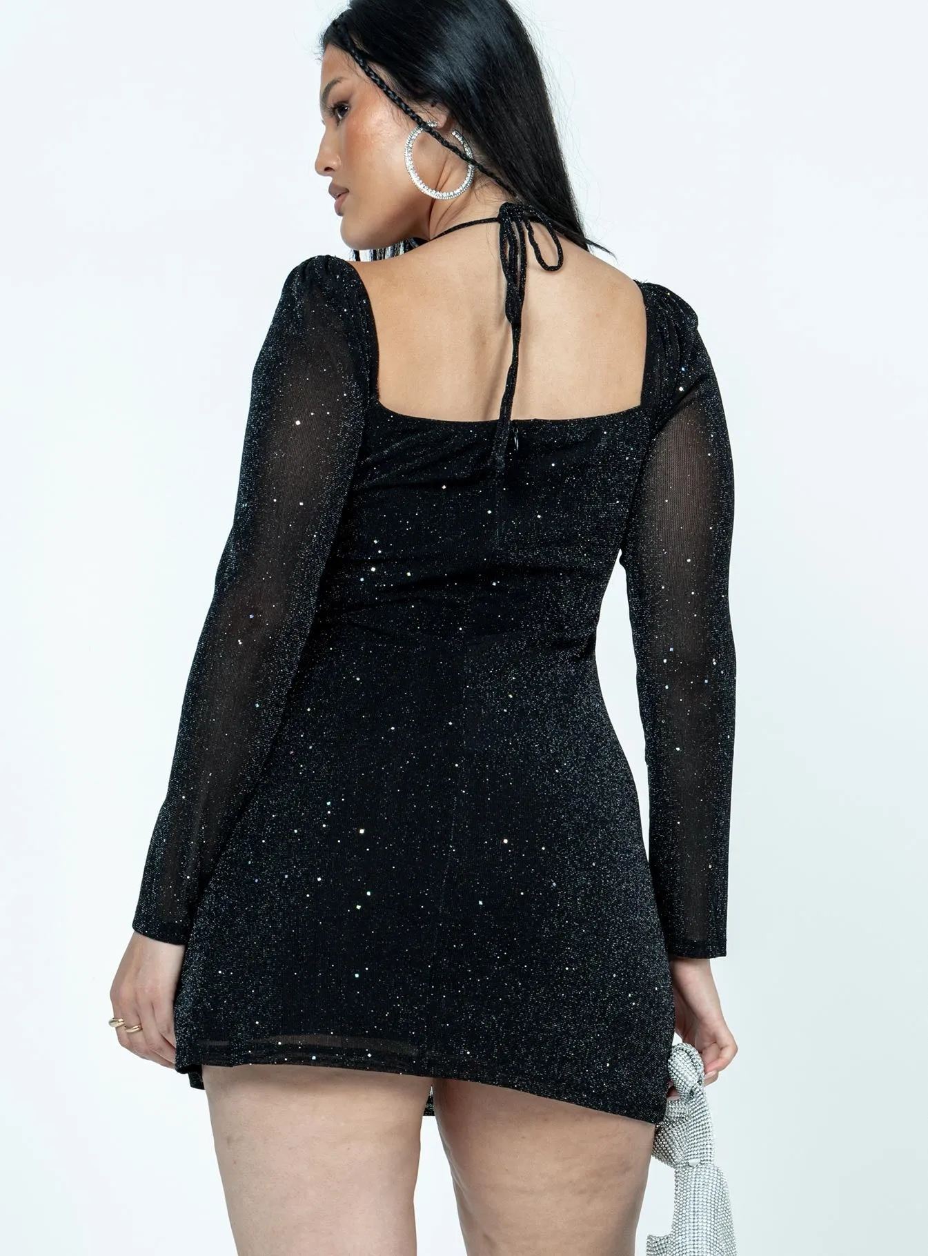 Gentle Flow Versatile Wearable Stassie Mini Dress Black