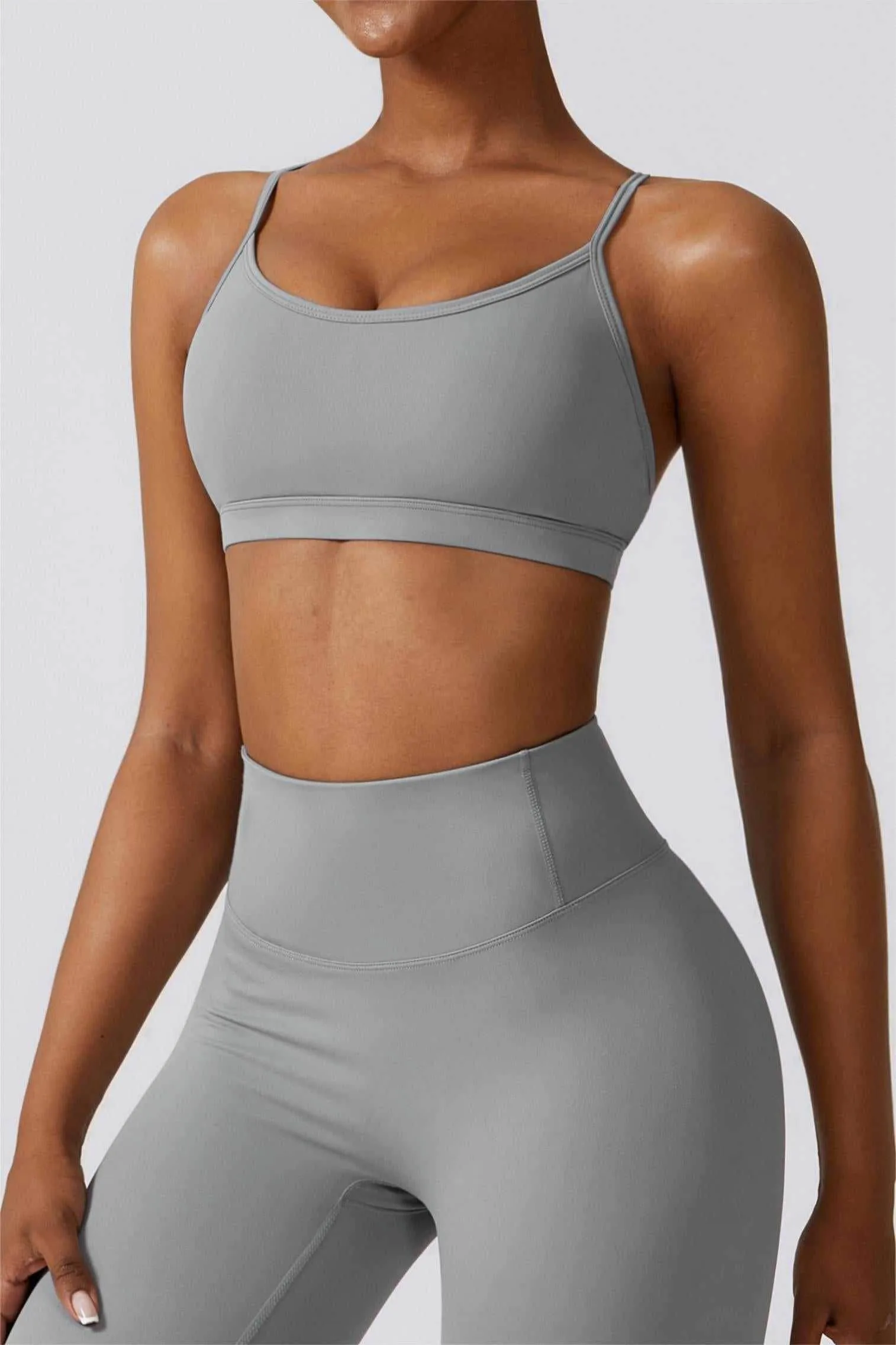 Smile Ease Scoop Neck Strappy Sports Bra