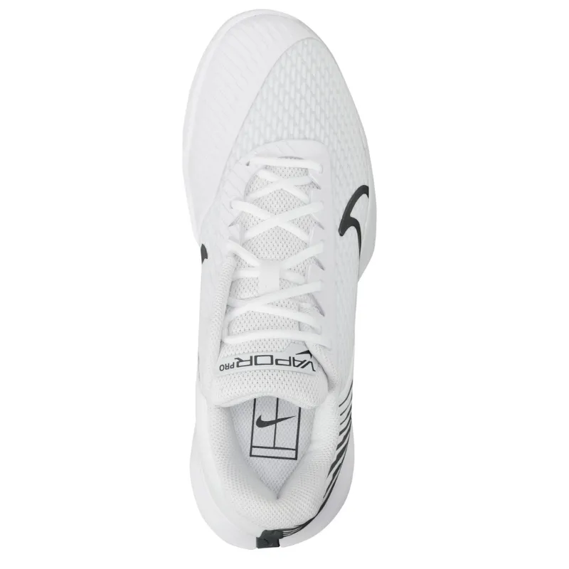 Non Marking Outsole Nike Court Air Zoom Vapor Pro 2 Women Hard Court Tennis Shoes - White/Black-Pure Platinum