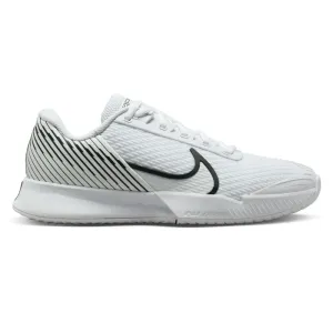Step Cushion Nike Court Air Zoom Vapor Pro 2 Women Hard Court Tennis Shoes - White/Black-Pure Platinum
