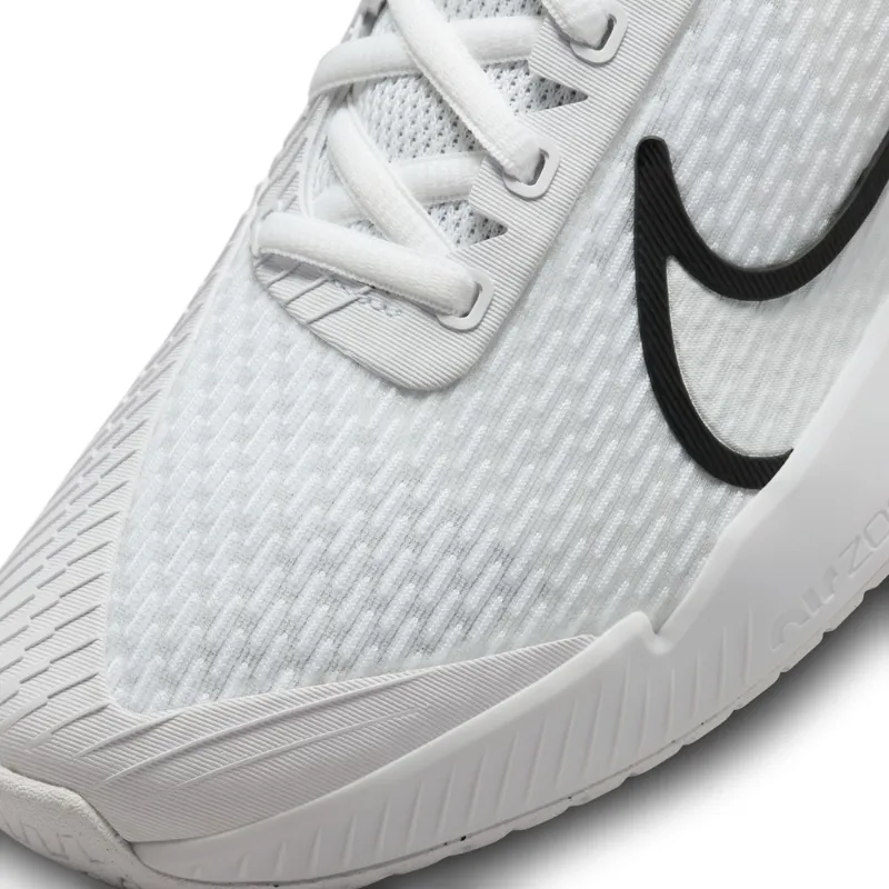 Nike Court Air Zoom Vapor Pro 2 Women Hard Court Tennis Shoes - White/Black-Pure Platinum Impact Dispersing Cushion Shock Absorption Midsole