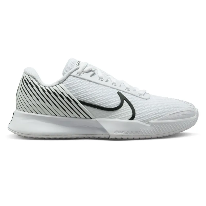 Step Cushion Nike Court Air Zoom Vapor Pro 2 Women Hard Court Tennis Shoes - White/Black-Pure Platinum