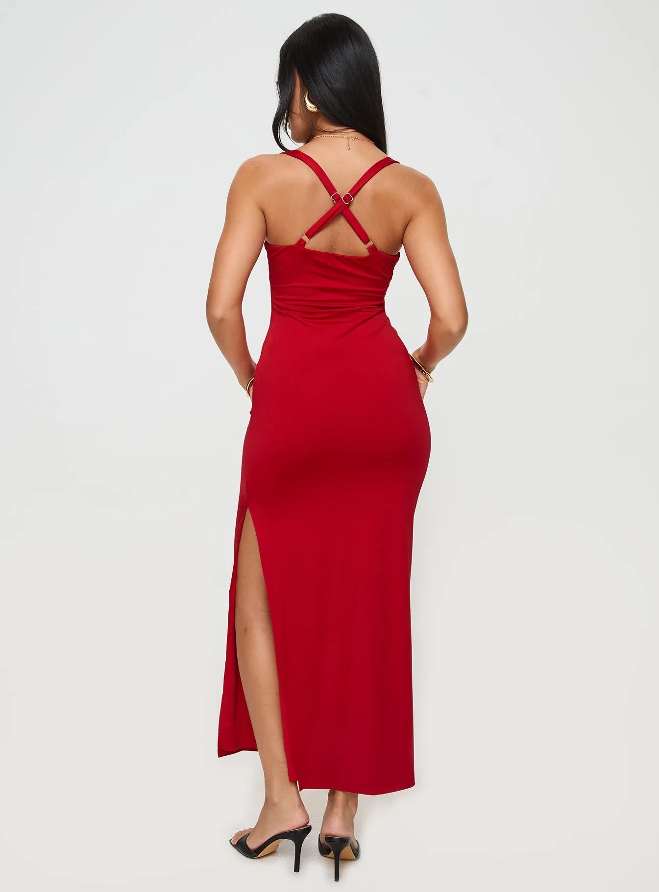 Basic Cool Wandella Maxi Dress Red