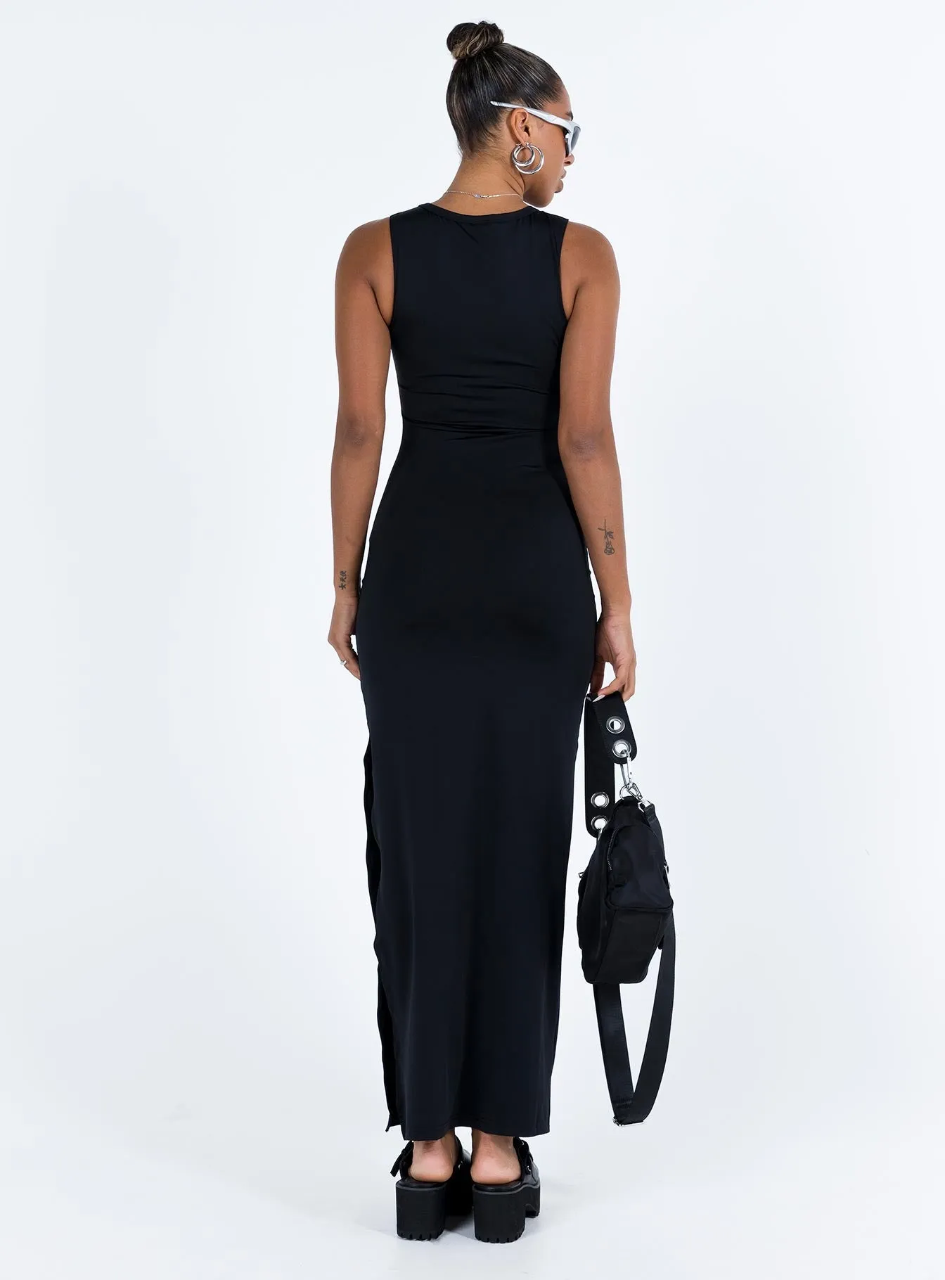 Urban Motion Wrap style Bena Maxi Dress Black