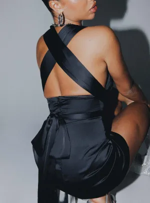 Easy Drape Smart Tones Katina Mini Dress Black