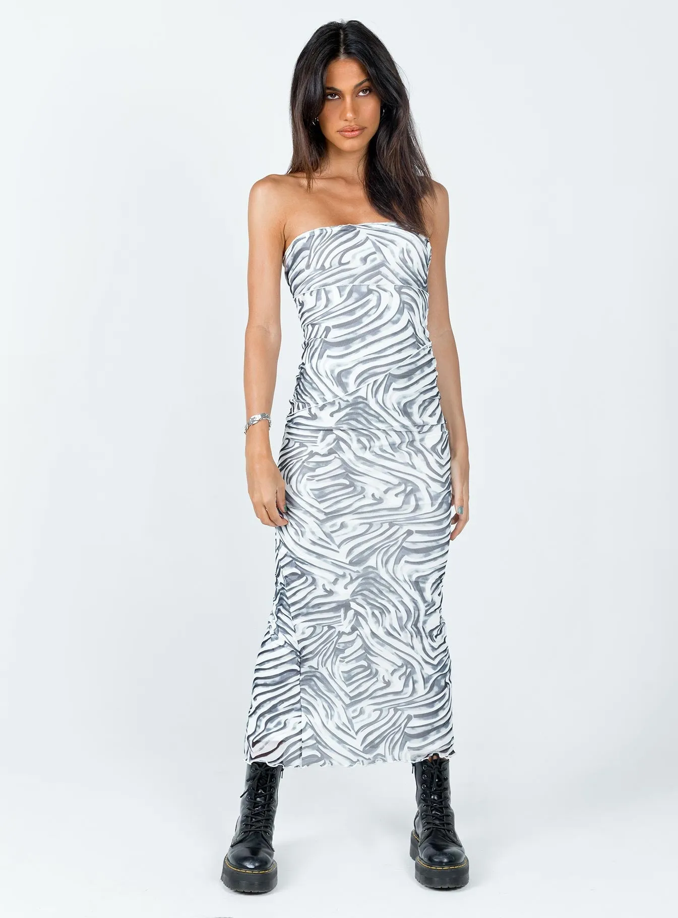 Art Inspired Oscar Midi Dress Zebra