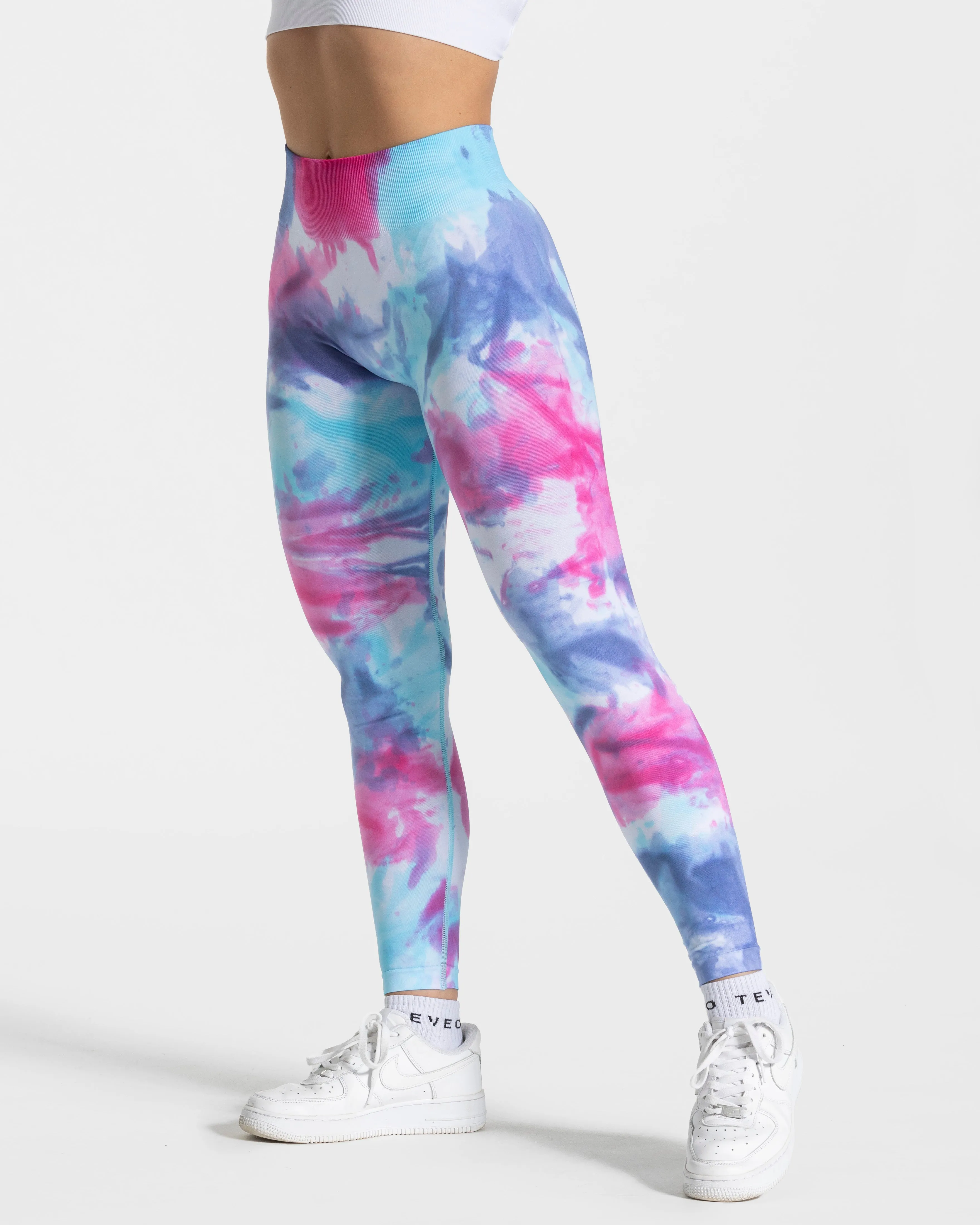Tie Dye Scrunch Leggings "Cold" Budget Friendly Fade Resistant City Style