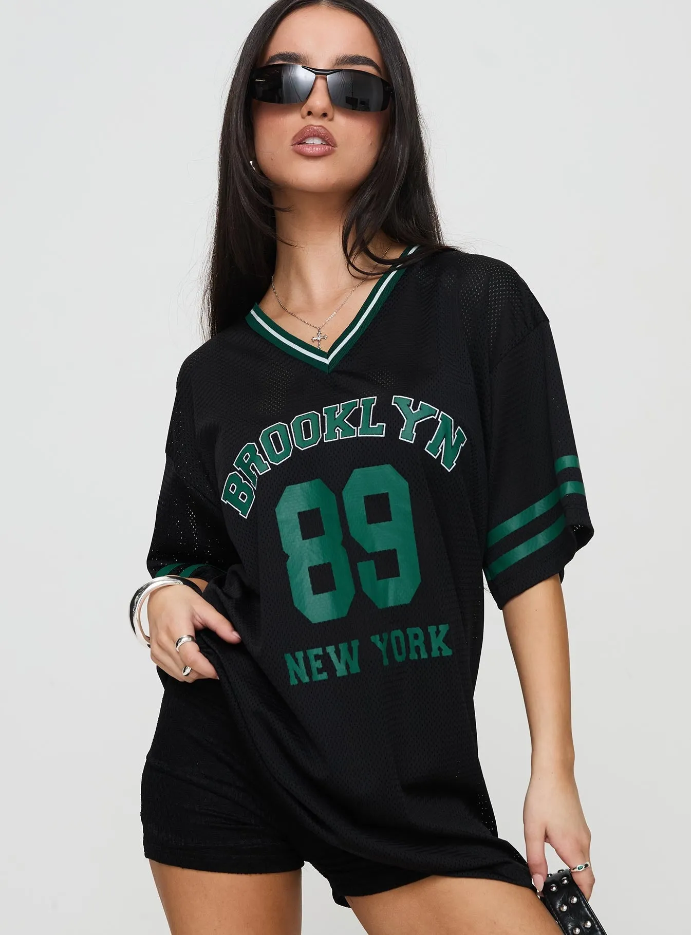 Michail Jersey Mini Dress Green Essential layering piece Active Look