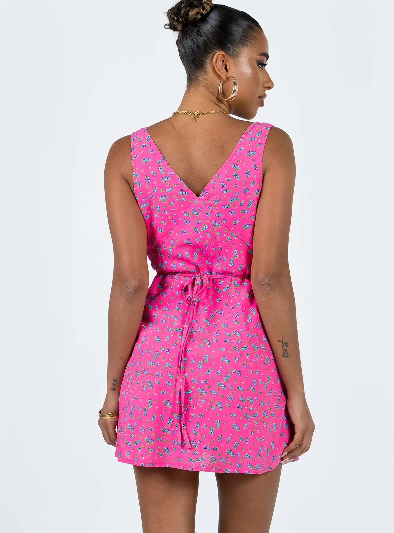 Trend Focused Feminine Comfort Nellie Mini Dress Pink Floral