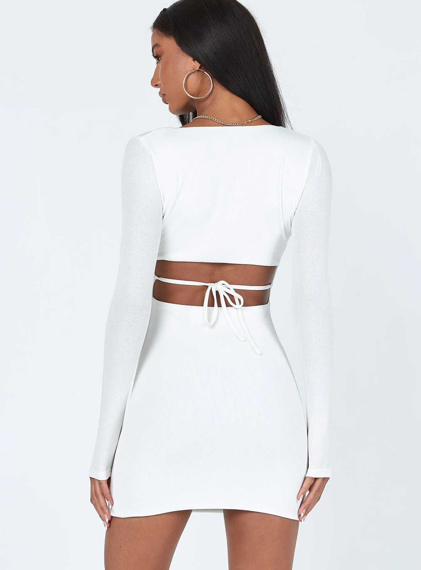 MoldResistantTexture Sleek Appearance Nolan Mini Dress White