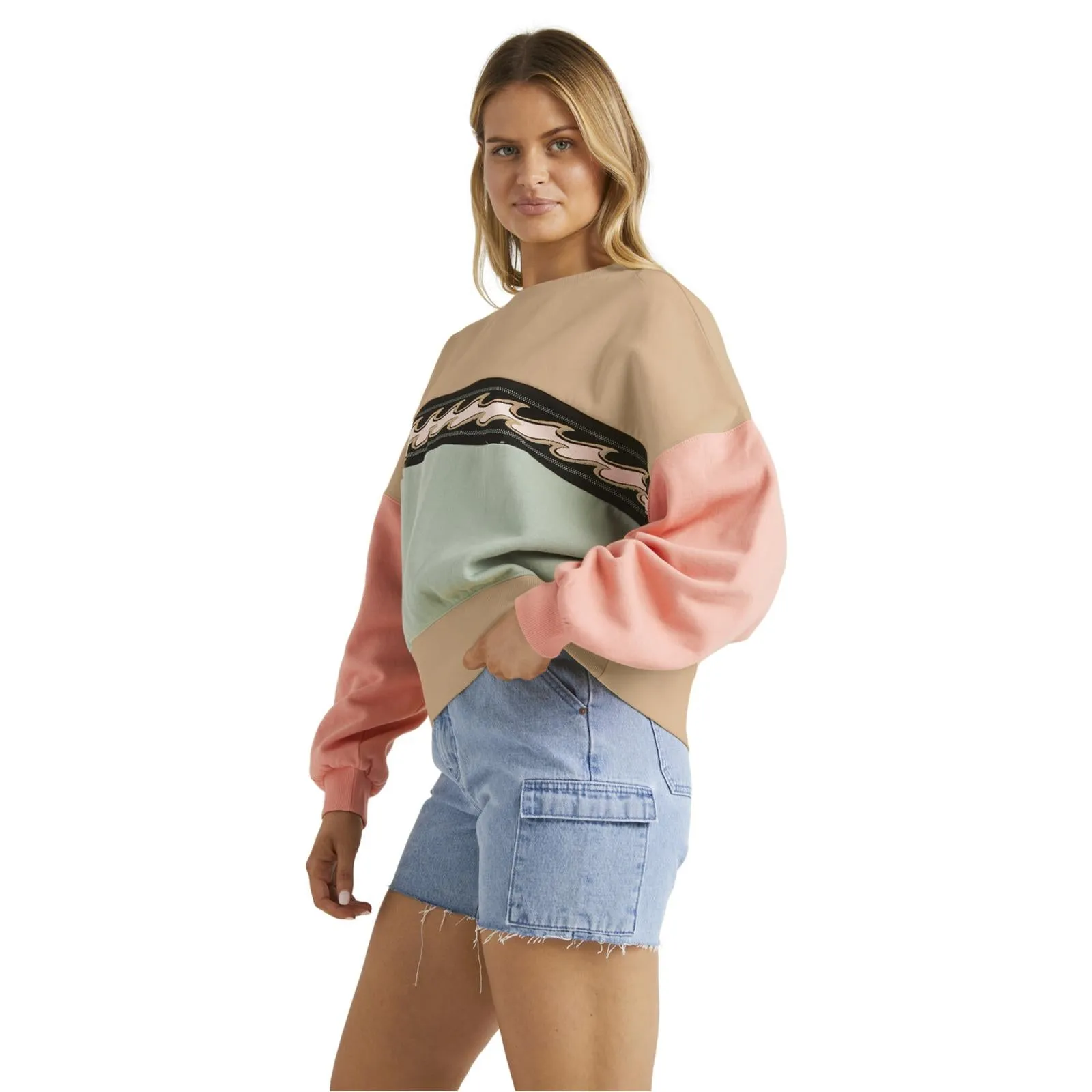 Simple Fashion Billabong Womens 73 Days Cabo Vintage Oversized Sweatshirt