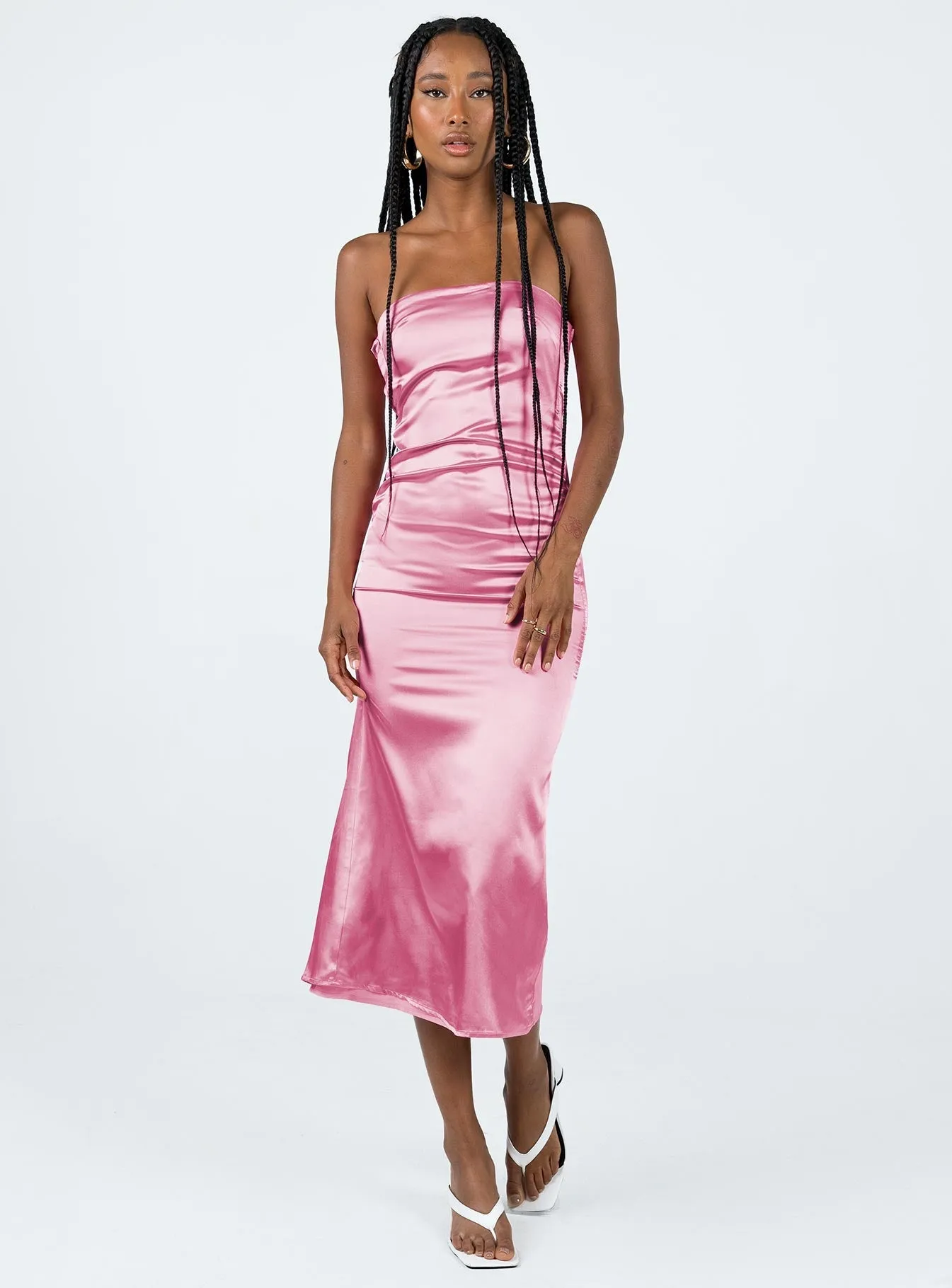 Shaya Strapless Maxi Dress Pink Basic essential