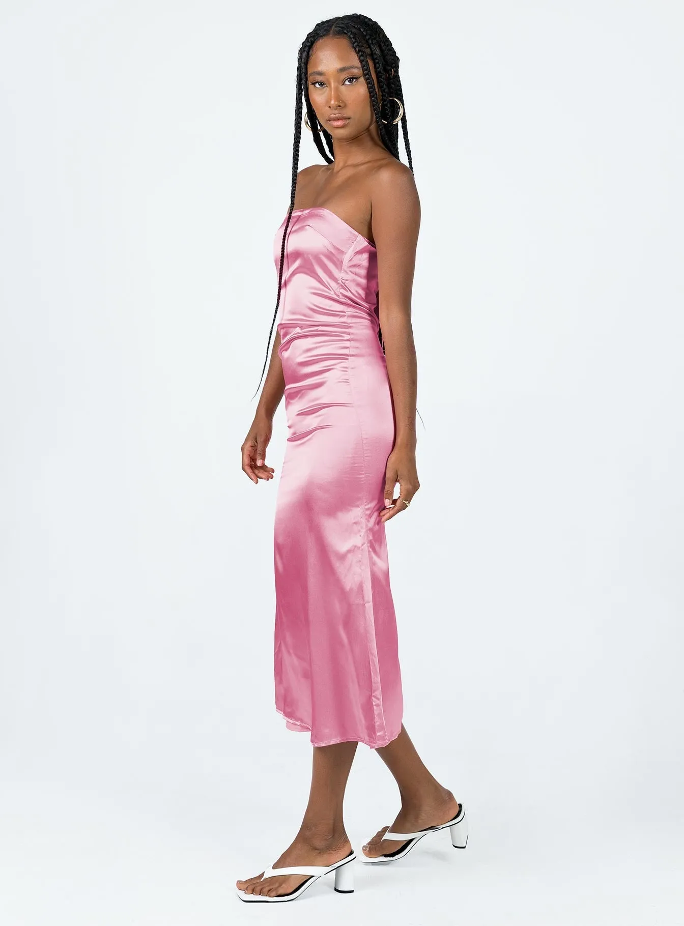 Shaya Strapless Maxi Dress Pink Body Confidence Smooth-Finish