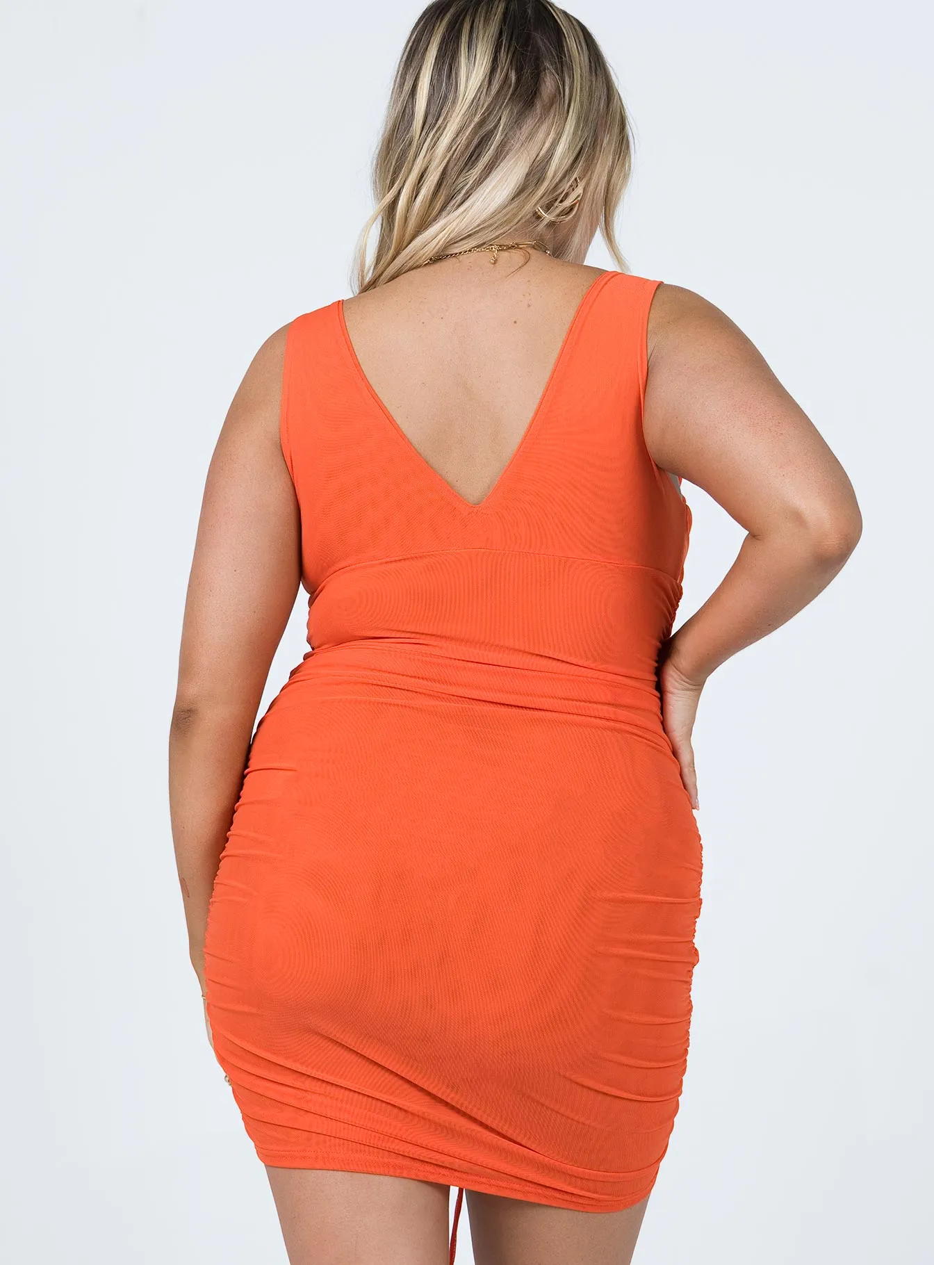 Avari Mini Dress Orange Easy Drape