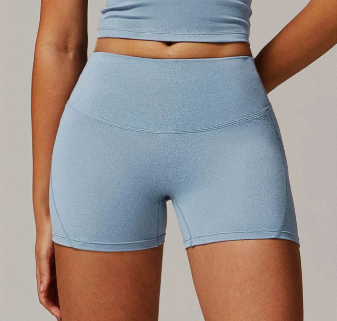 High Waisted Tummy Control Workout Biker Shorts Mom Soft Street Fest