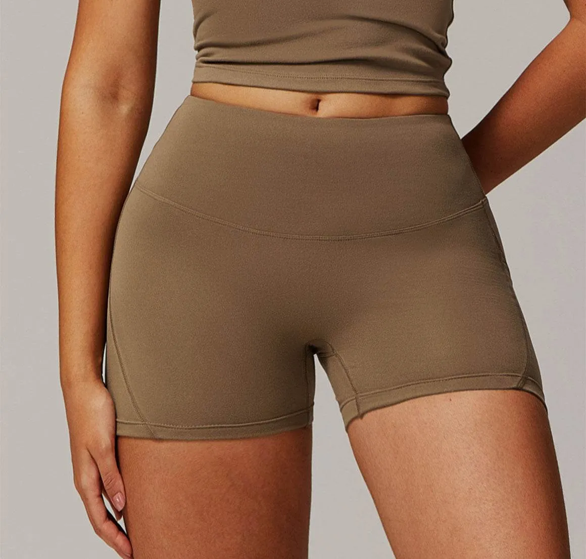 PunctureResistant Fabric High Waisted Tummy Control Workout Biker Shorts