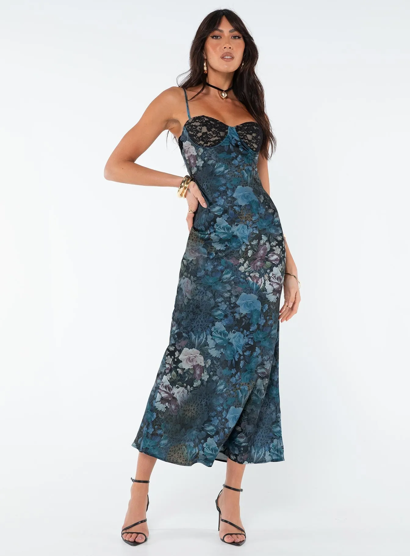Event Safe Darsy Maxi Dress Blue Multi