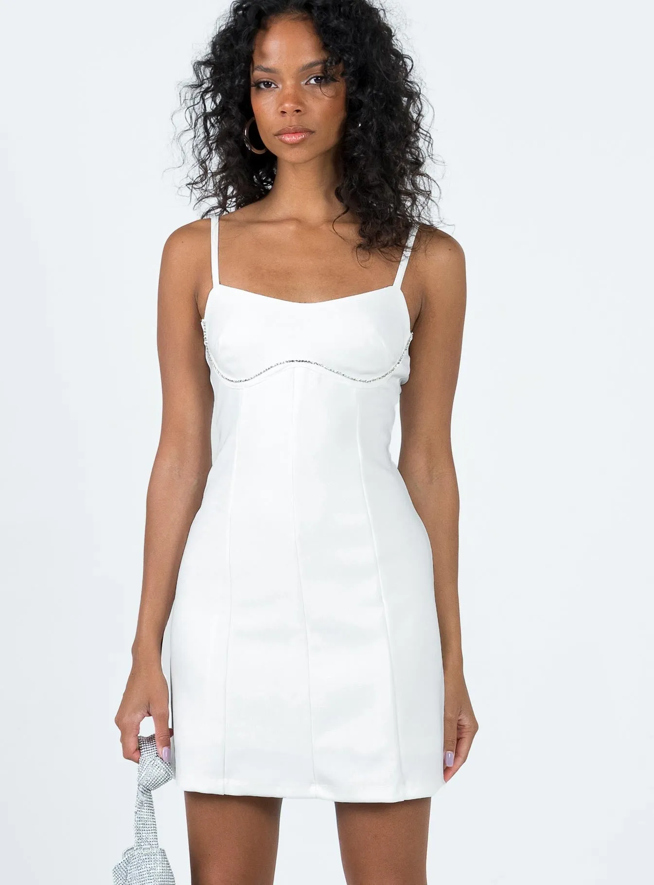 Urban Minimalism Soft cotton dress Lunara Mini Dress White