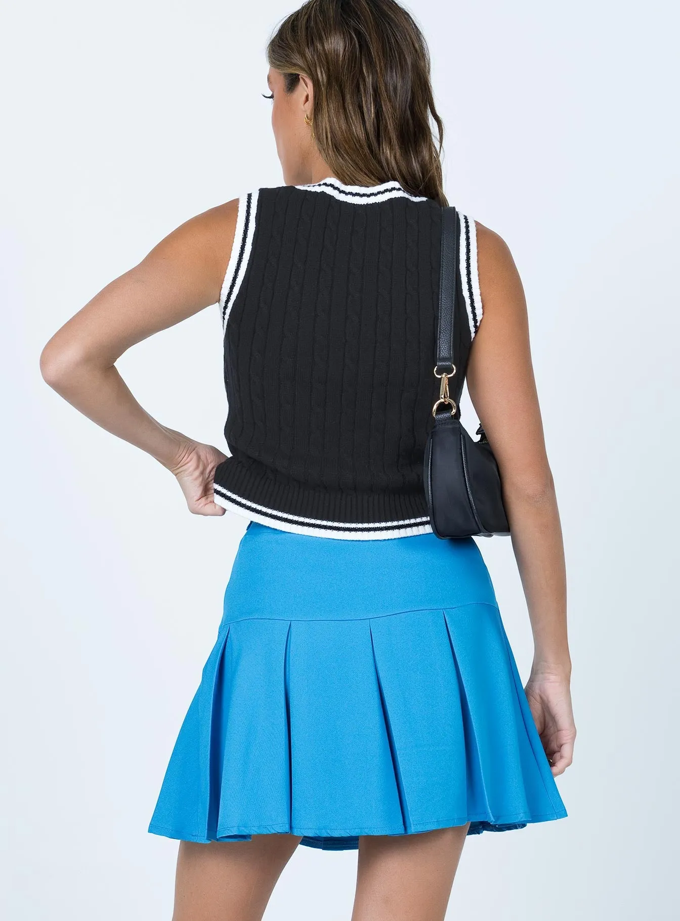 Classic Comfort Aidy Mini Pleat Skirt Blue