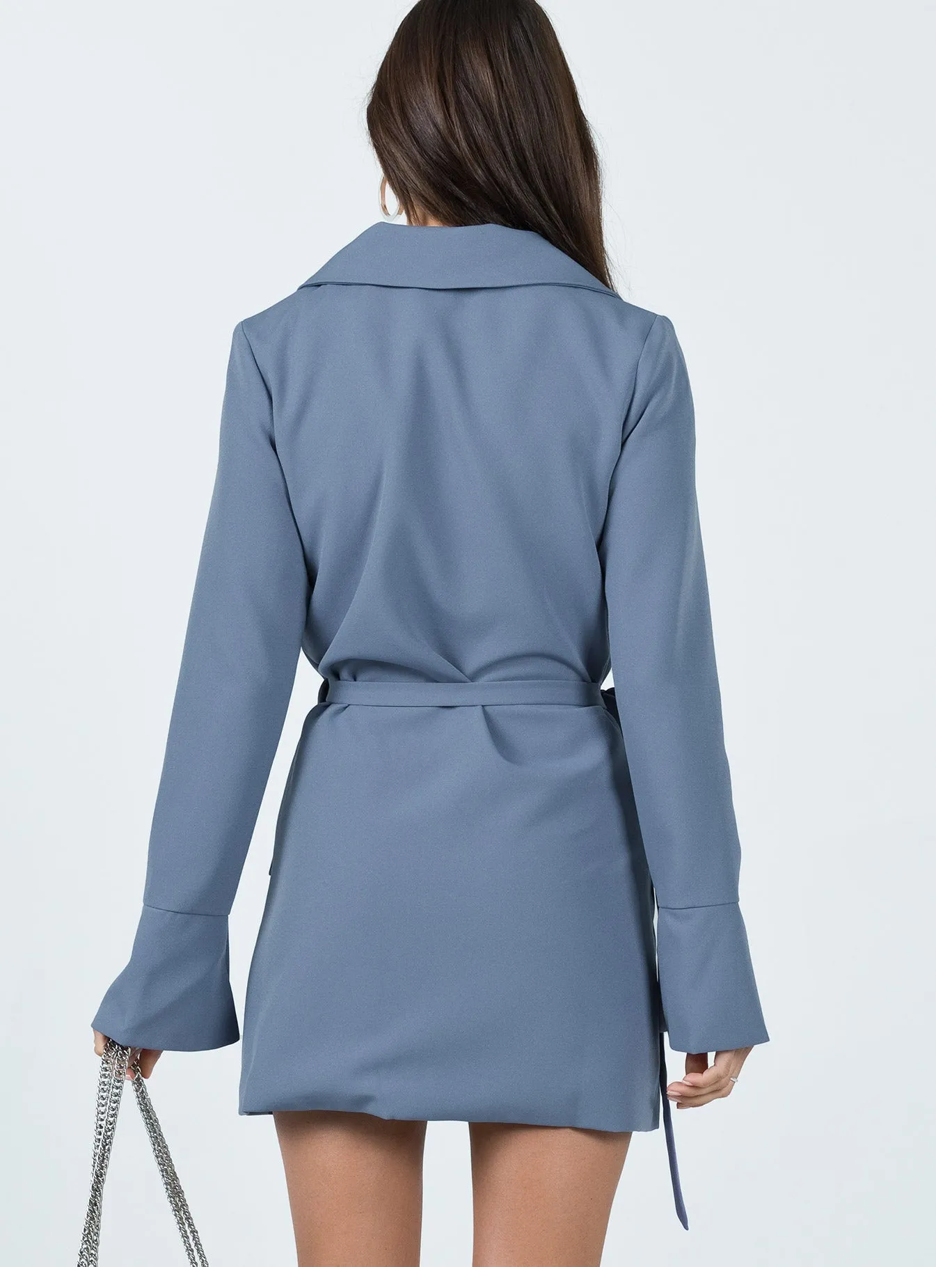 Sleek and Sleek Clean Grace Kyah Wrap Blazer Dress Navy