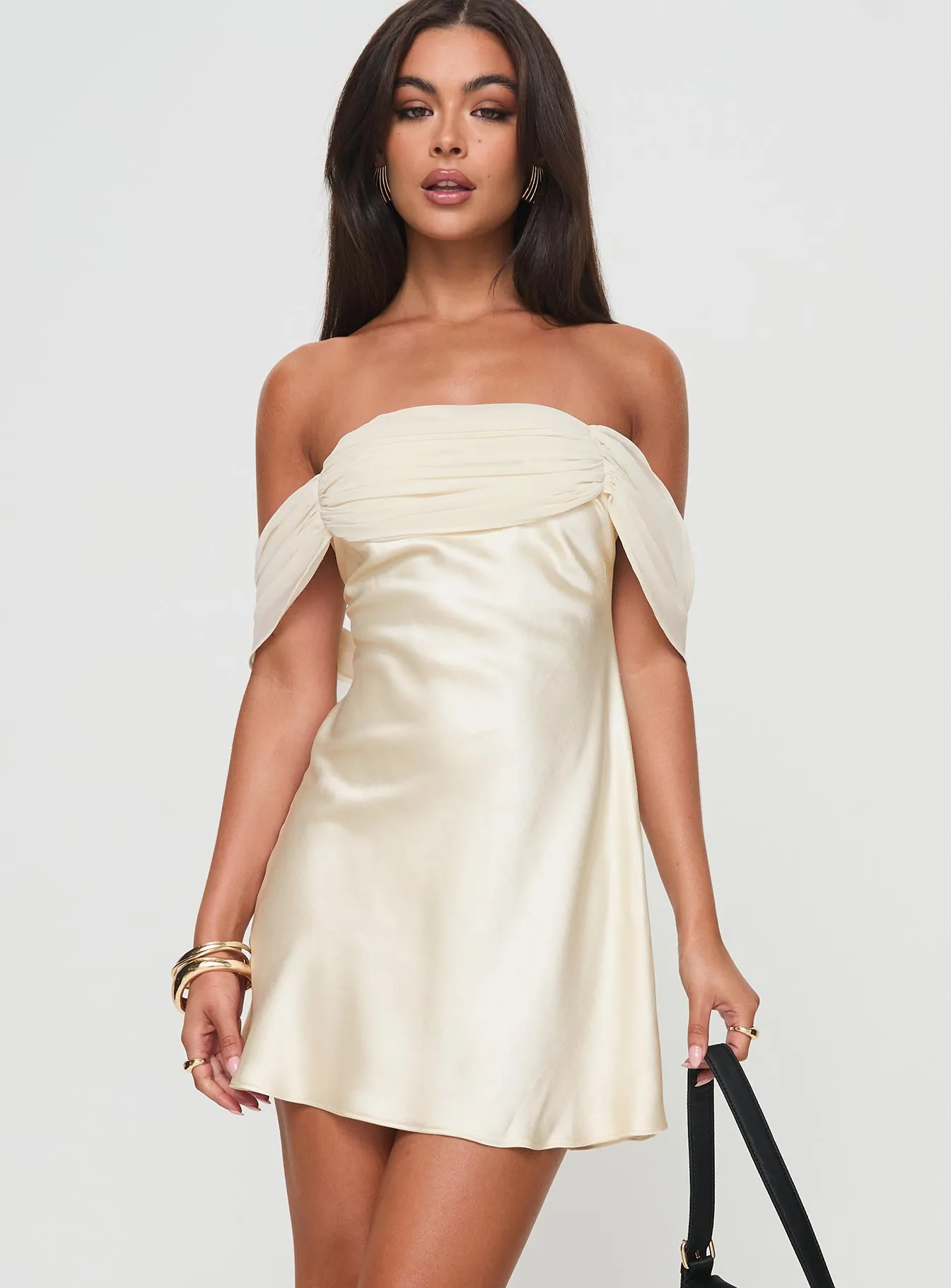 Adoration Mini Dress Cream Summer Fashion
