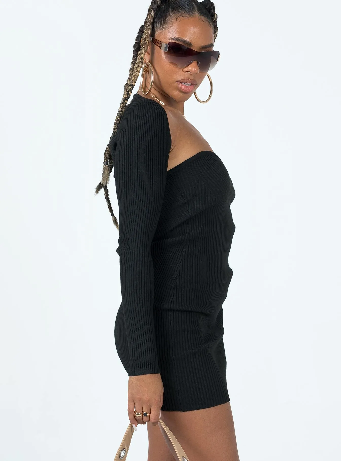 Hellie Mini Dress Black Event Perfect Light Soft