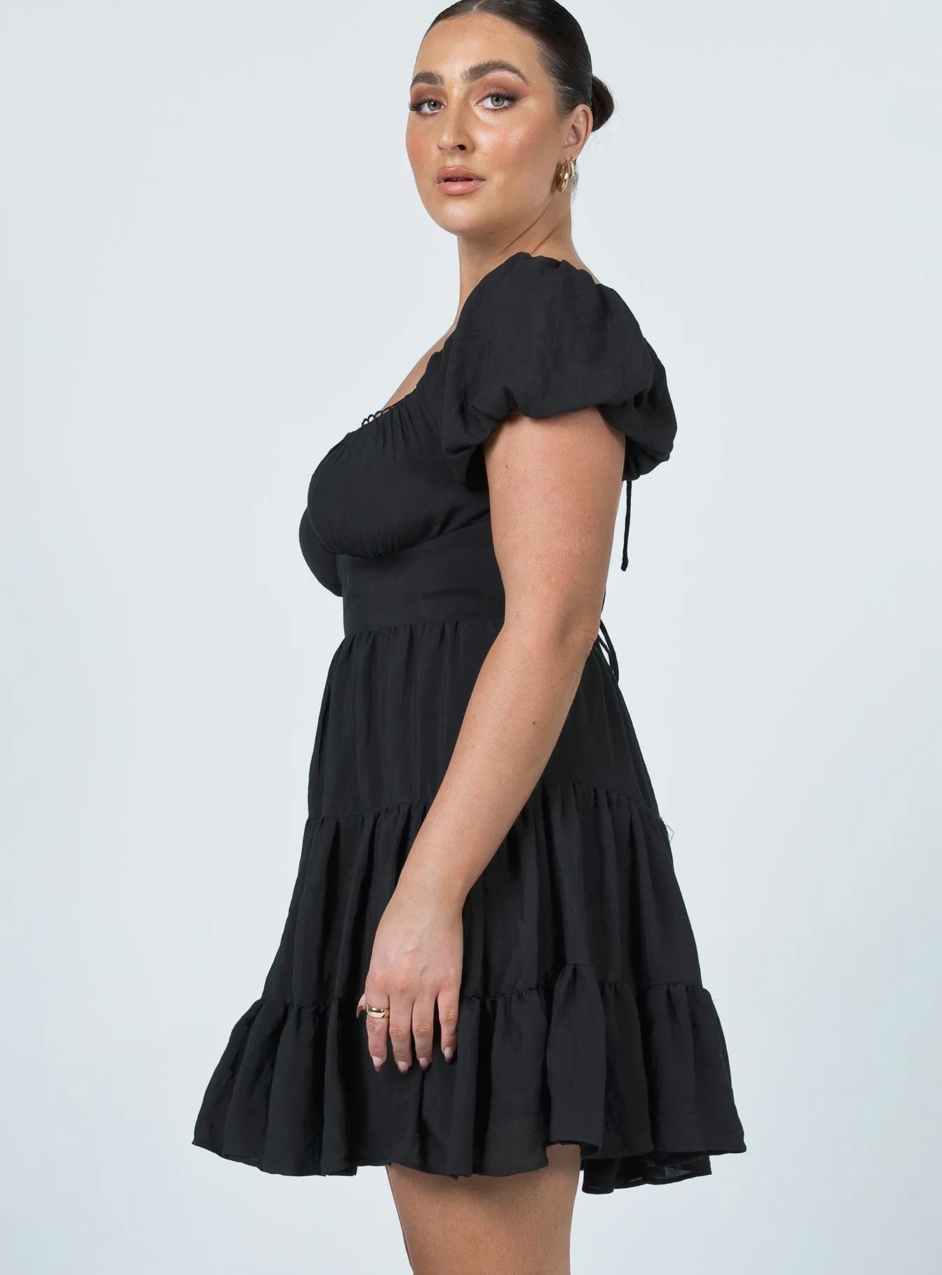 Danny Mini Dress Black Tailored Style Sustainable-Lining