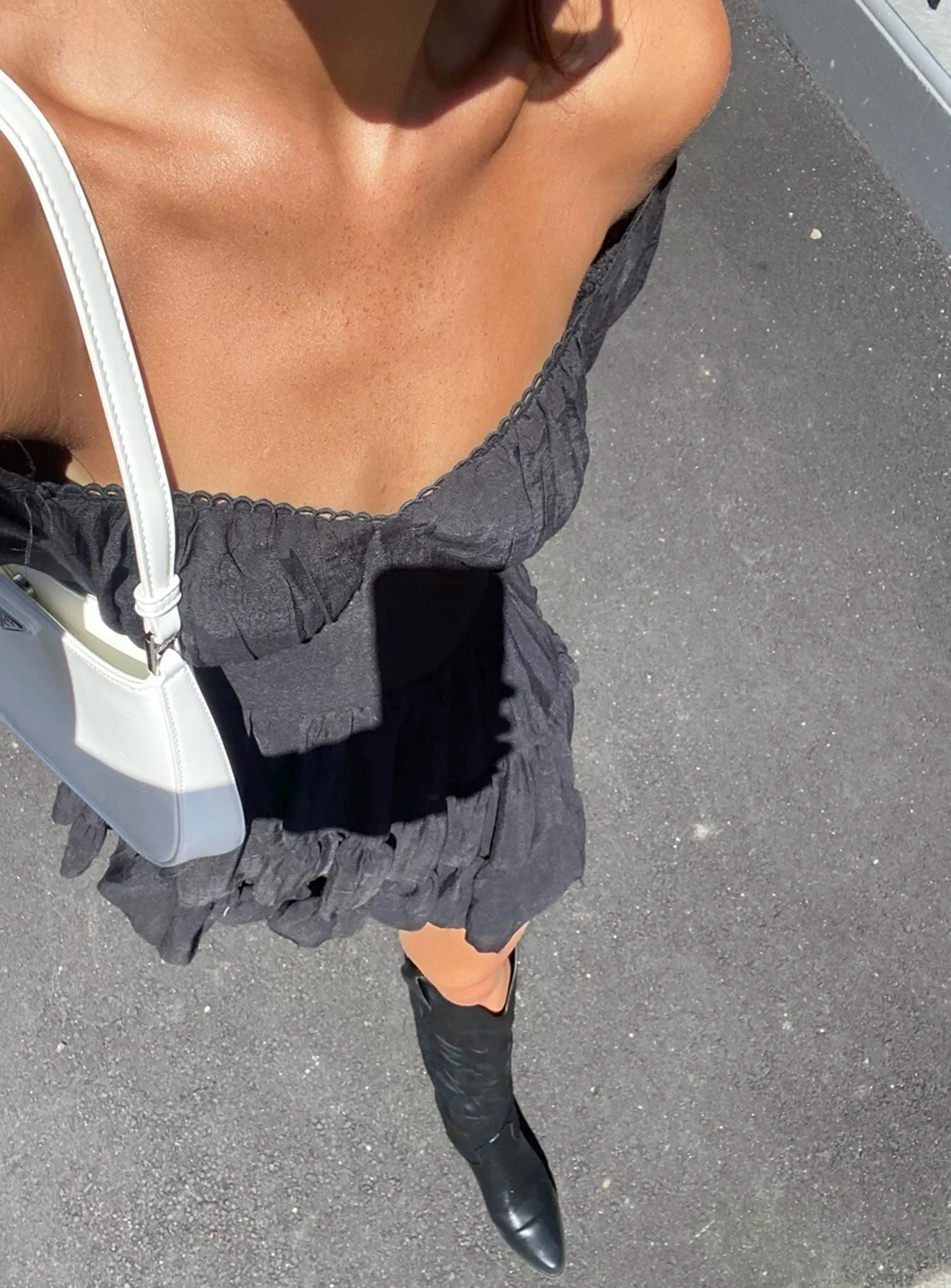 Versatile and Comfortable NoiseFreeFabric Danny Mini Dress Black