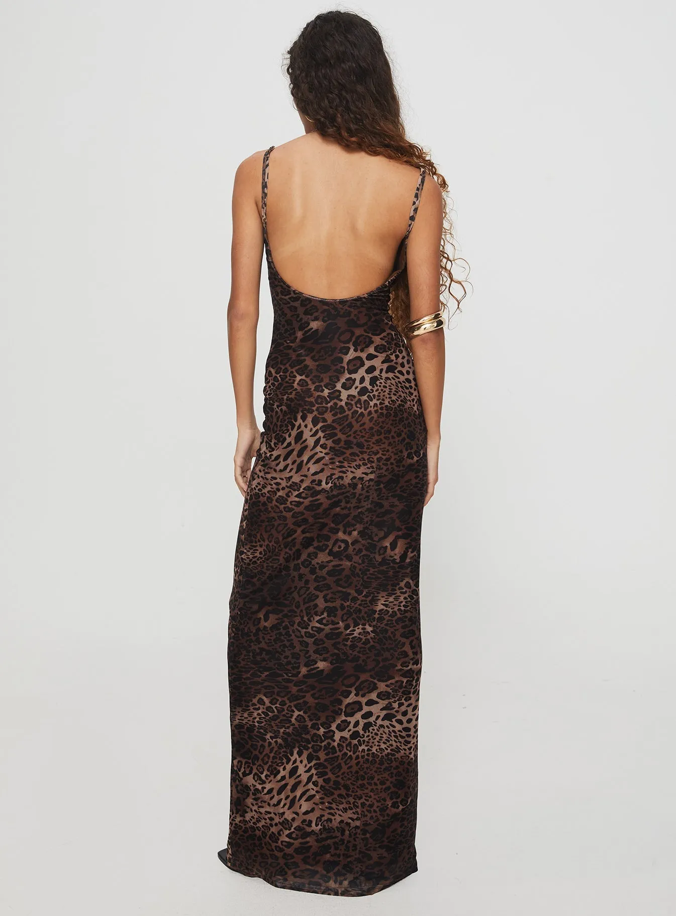 Textured Flow Knox Maxi Dress Leopard