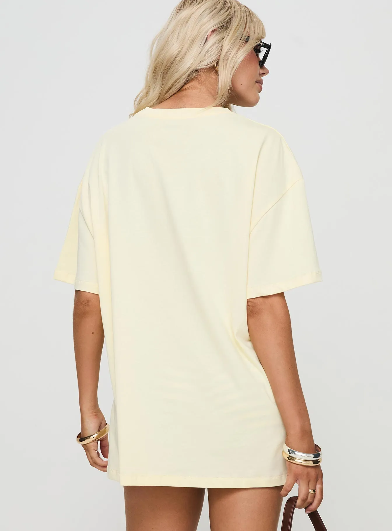 Hotel Hawaii Oversized Tee Yellow Breathable Performance Wear